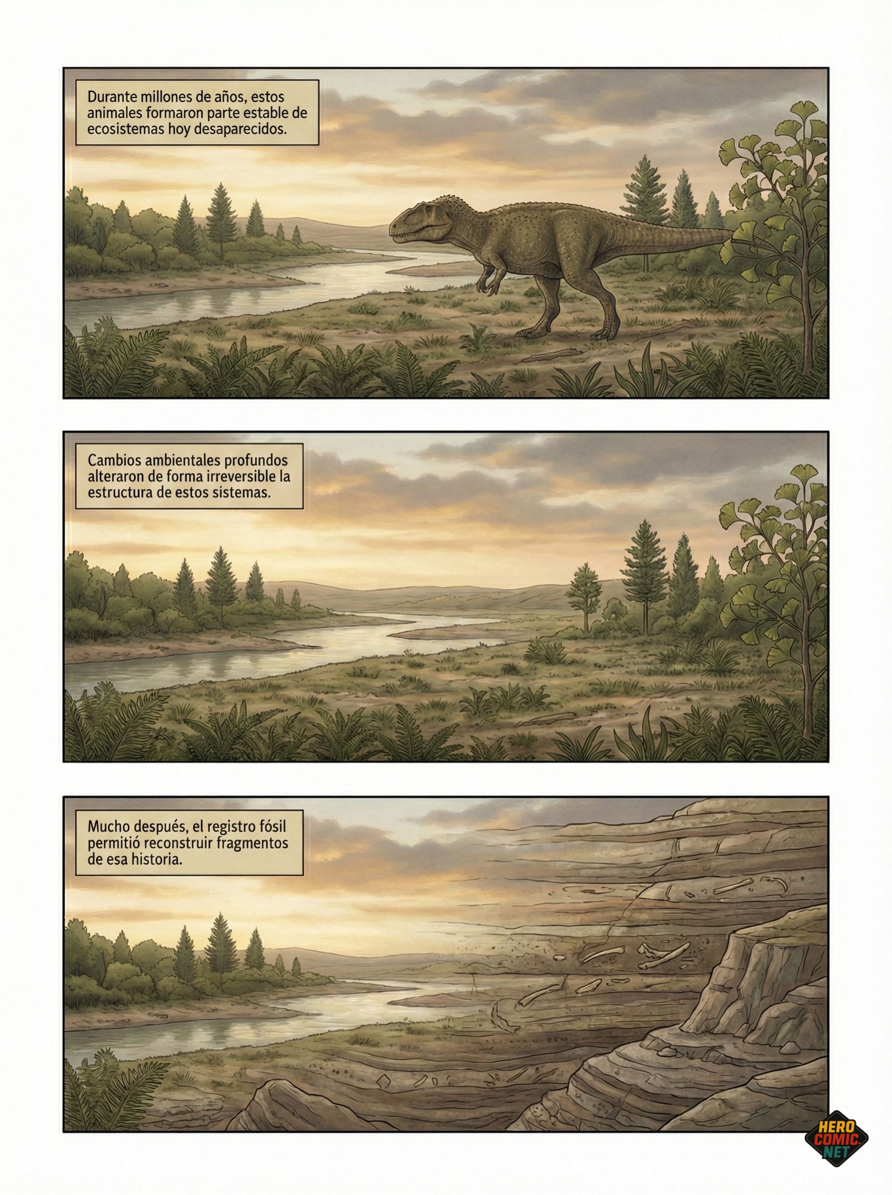 Environmental changes and fossil record evolution