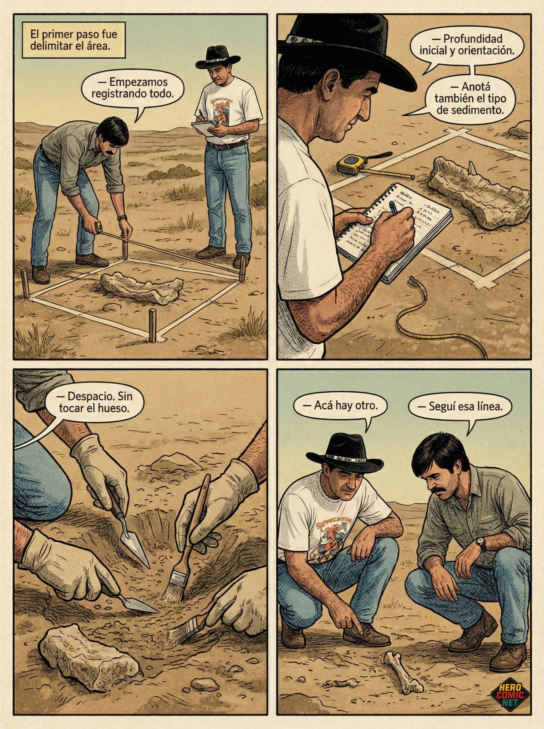 Excavation process with detailed fossil work